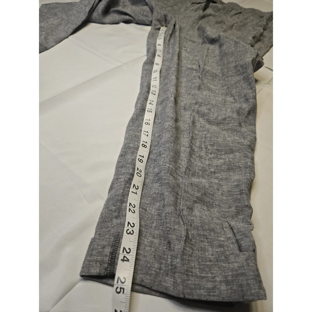 Orvis Linen Blend Pants Womens 16 Gray Cuff Leg Relaxed Lightweight Beach‎ Luxe